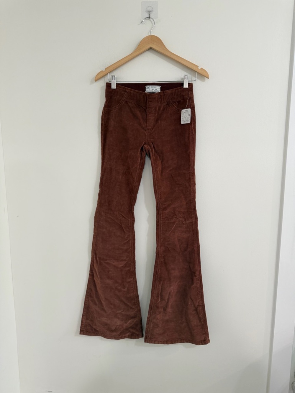 free people Brown Corduroy Flare Pants sz 25 #T1
